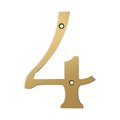 Patioplus 6 in. House Numbers, Lifetime Brass - Solid Brass PA1626484